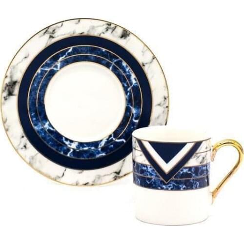 DOLBOVI Symbol Blue White Marble Pattern 6 s coffee cup Pad mug кружка coffee cup cup