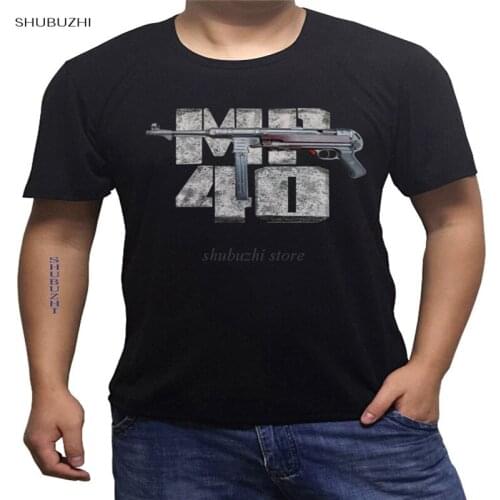 Mens street wear short sleeve Tee shirt Mp 40 Maschinen pistol Germany Wehrmacht plus euro size 4xl 5xl good cotton sbz228