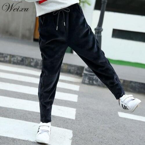 Baby Girls Warm Haren Pants Autumn Winter Kids Black Plus Velvet Thicken Pants Childrens Elastic Waist Leggings School Trousers