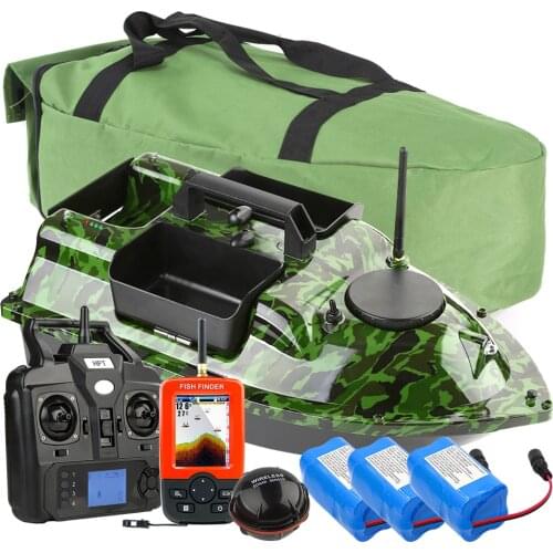 500M GPS Fishing Bait Boat With 3 Hoppers,LCD Display GPS Fishfinders With Fish Sonar Sensor,Triangle Carry Bag,Spare Batteries