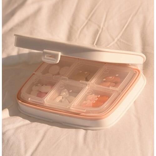 Weekly Rotating Pill Box Case Splitter Tablet Storage Organizer Medicine 7 Day Pill Container For Travel
