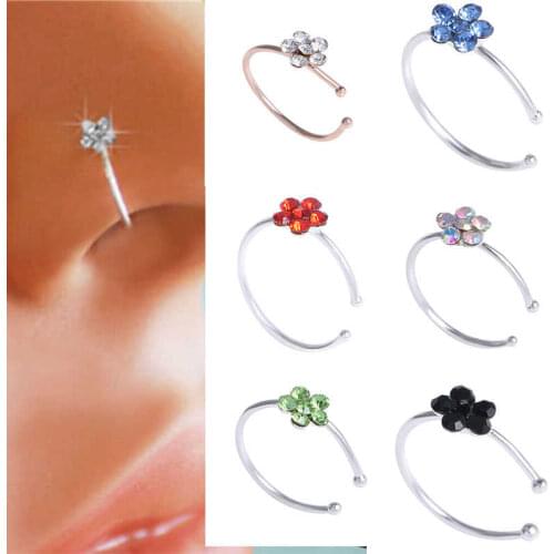 New piercing accessories copper accessories plum C-type false nose ring nose nail nose ornament