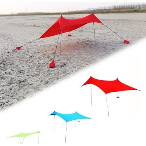 Outdoor Beach Tent Family Beach Sunshade Lightweight Camping Pergola With Sandbag Large Portable Canopy For Fishing Sunshade