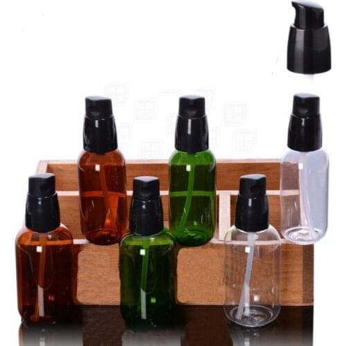 50ML 80ML Small Capacity Cosmetic Body Cream Container Bead Pump Travel Skin Care Plastic Emulsion Refillable Bottle 3 Colors