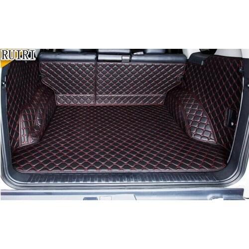 Full set car trunk mats for Toyota Land Cruiser Prado 150 5 seats 2019-2010 waterproof cargo liner boot carpets for Prado 2015