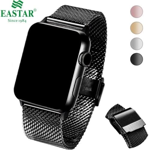 Eastar Double Buckle Milanese Loop Stainless Steel Watchband for Apple Watch Series 5/4/3/2/1 42 mm 38 mm Strap For iwatch Band