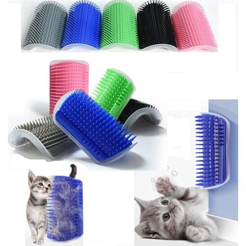 Pet Cat Brush Corner Cats Massage Self Groomer Comb Brush With Catnip For Cats Rubs The Face With Tickling Comb Pet Cat Products