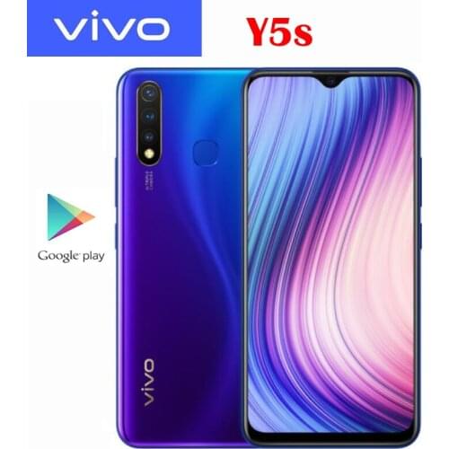 Original New Official VIVO Y5s Smart Phone 4GB 128GB Helio P65 16.0MP 3 Rear Cameras Android 9 18W Dash Charge 5000mAh Battery