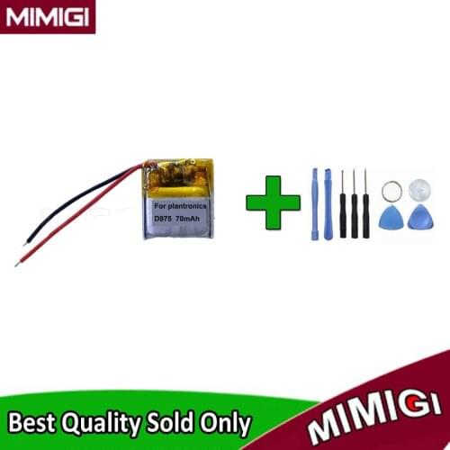 Toolsets + 70mAh Rechargeable Li-polymer Battery For Plantronics D975 975 Bluetooth Earphone Headset Batterie Accumulator AKKU