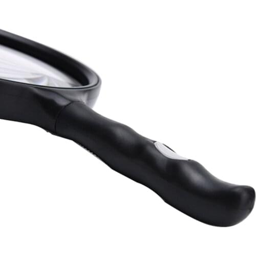 X7AB 130mm Large Lens Handheld Magnifier 2.5X Reading Newspaper Map Magnifying Glass Ergonomic Handle Loupe