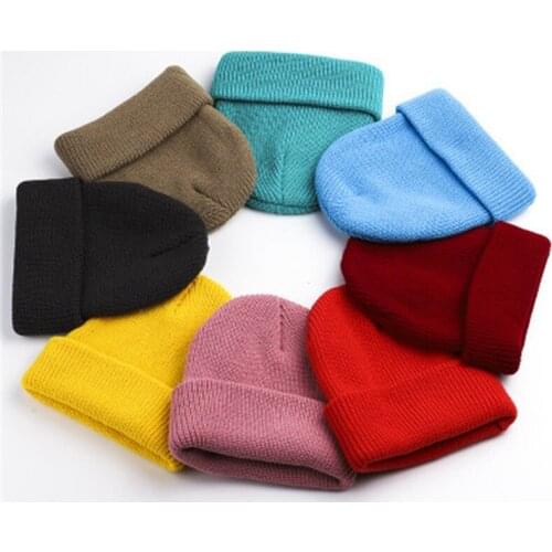 Candy Color Baby Hat Cute Beanie Winter Autumn Pointy Hats For Kids Boys Girls Kintted Warm Cap Baby Muts