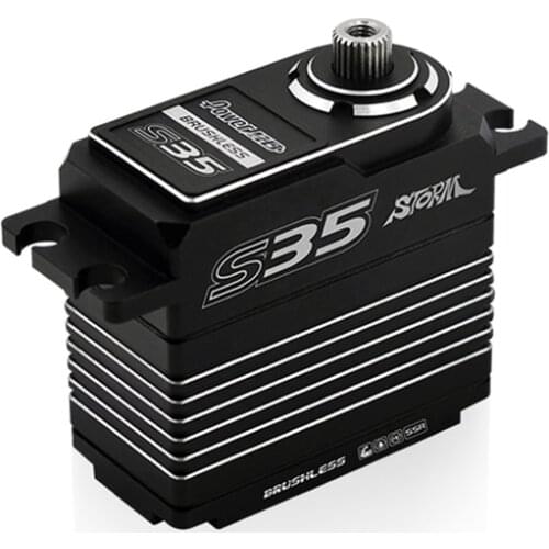 Power HD S35 High Voltage Brushless Steering Gear Remote Control Car Digital Servo With Servo Arm For Rc Truck / Rc Car Parts