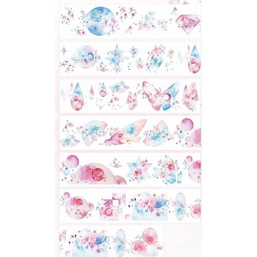 Colorful Diamond Washi Masking Tapes for Card Making Bullet Journal DIY Scrapbooking Label Stickers