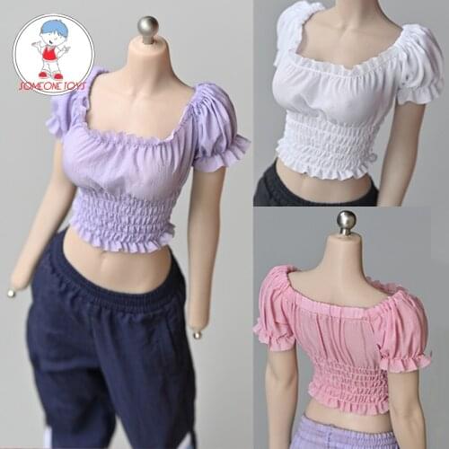 In Stock 1/6 Female Bubble Sleeves Clothing Shirt Fit 12inch Female TBLeague Action Figure Body