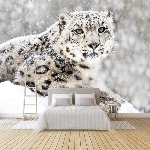 3D Stereoscopic Animal Leopard Custom Photo Wall Paper Wall Mural Backdrop Wallpaper Living Room Bedroom Home Decor