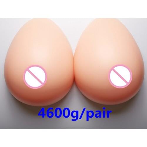 4600g/pair Large Boobs Adhesive False Breasts Artificial Breast Enhancers Crossdressering Fake Silicone Breast Forms