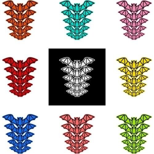 5pcs Bats Car Stickers Reflective Stickers and Decals for Car Body Window Bumper Warning Safety Stickers Sign Home Decorations