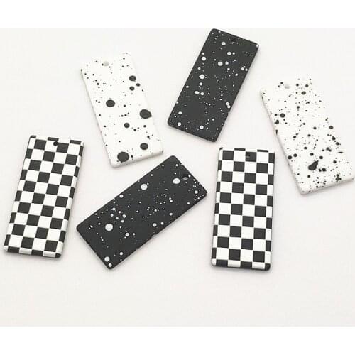 New Arrival!44X20mm 50pcs Printing Effect Rectangle Charm for Necklace Bracelet Earrings DIY Parts,Jewelry Findings & Components