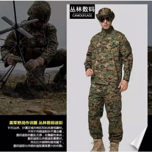 9 Colors Tactical Uniform Military Jacket And Army Pants MultiCam ACU Woodland A-TACS FG Camouflage