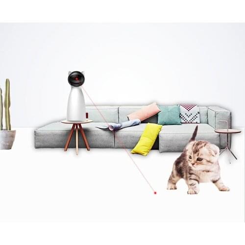 Pet Cat Interactive Toy Automatic Rotating Light Cat Laser Toy USB Electric Toy for Cats Exercise Training