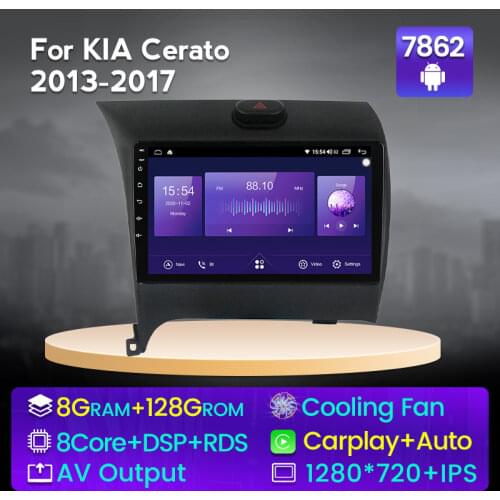 NaviFly 6GB+128GB 8 Core Carplay 4G LTE QLED 1280*720 Android 10.0 Car Muletimedia Player For KIA Cerato K3 forte 2013 2014 2015