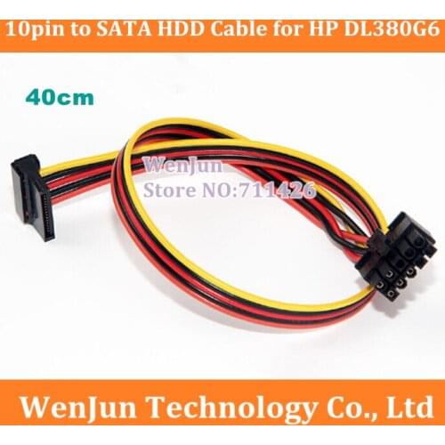 Free Shipping 40cm new 10PIN to SATA hard drive cable for HP DL380G6 Server motherboard Adapter Cable