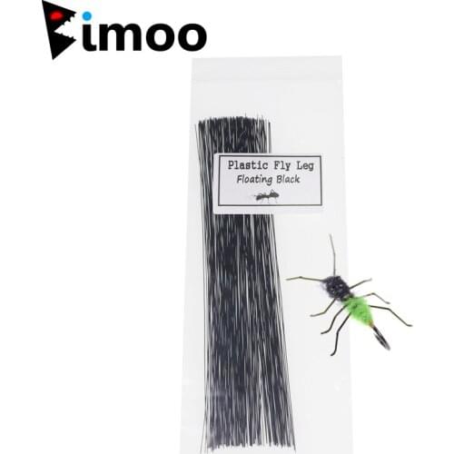 Bimoo 100PCS/Pack Fly Tying Quick Rubber Leg Tail and Antenna Material Realistic Ant Fly Bee Stonefly Legs Round Rubber Legs