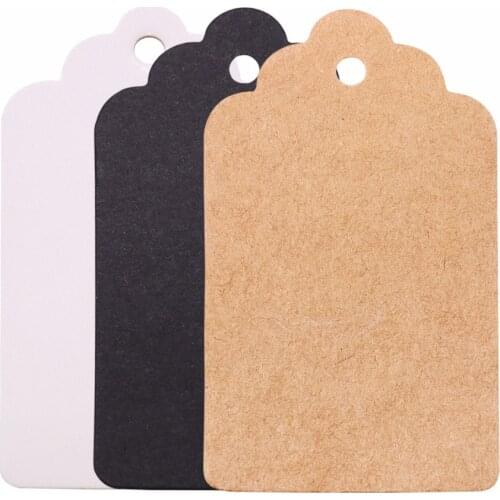 Wholesale 100pcs Kraft Paper Tags for Gift Head Label Festival Wedding Party Note DIY Blank Price Hang Tags/Garment Tags/Baking