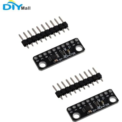 DIYmall 2pcs/lot GY-MCP4728 12 Bit 12bits I2C Digital to Analog Converter DAC Breakoout Sensor Module