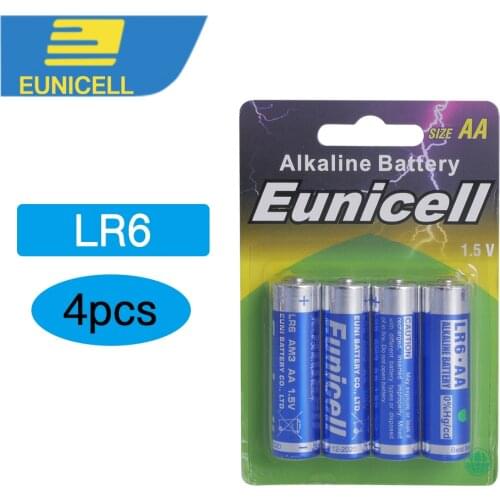 Eunicell 4pcs/lot AA batteries R6P LR6 AA 1.5V Alkaline duty Battery Primary and Dry Batteries 2A for Radio Camera Toys etc