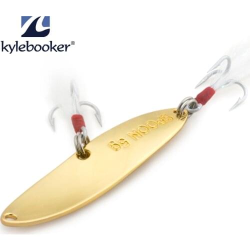 Hyperbola Sequins Lure Spoon Metal spinner spoon Artificial Bait hard Fake baits feather hooks Culter perch Fishing lure