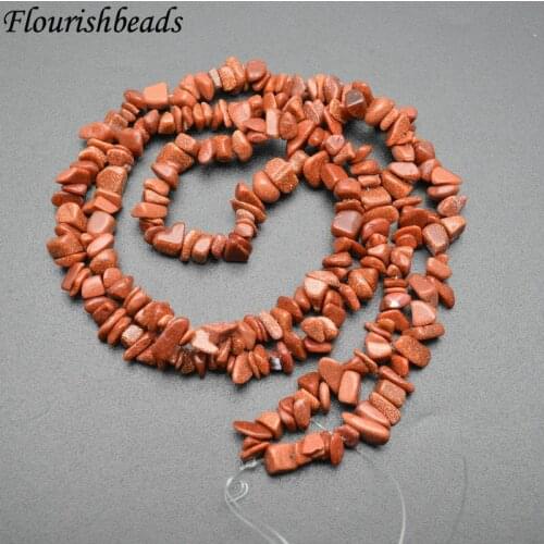 High Quality 5~8mm Natural Gold Sandstone Irregular Shape Stone Chips Loose Beads 1 Strand