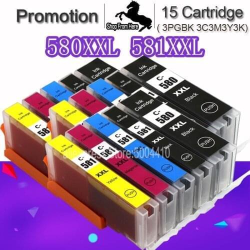 For Canon Pixma TS8250 TS705 TS6350 TS8350 TS6151 Cartridge Printer Ink PGI-580 XL XXL 580XXL PGI580