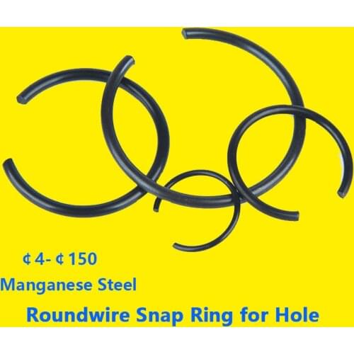 Roundwire Snap Ring for Shaft Steel Retainer Check Ring 70 Manganese Steel Retainer Ring with Outer Card C Type Spring 4-¢150