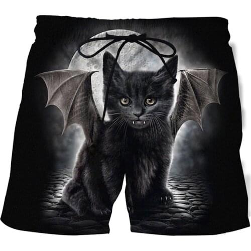 2021 Fashion Mens Sports Beach Pants 3D Printed Cat Element Male And Female Lovers Shorts Hip Hop Funny Street Casual Beach Pan