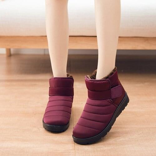 Fashion Winter Keeping Warm Lightweight Women Snow Boots Shoes Slip on Women Man Ankle Boots Winter Flat Shoe Plus Size 35 46