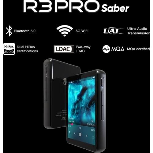 HiBy R3Pro Saber Network Streaming Music Player HiRes Lossless Digital Audio Tidal MQA 5G Wifi LDAC DSD Web Radio Dual ES9218P