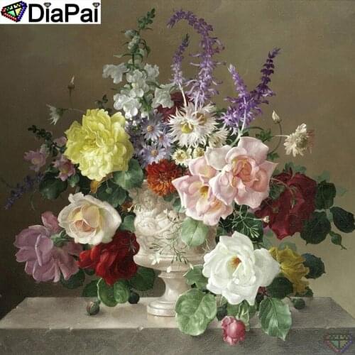 DIAPAI Diy 5d Diamond Painting "Flower landscape" Cross Stitch Square Round Diamond Embroidery Handwork Rhinestone Art A26847