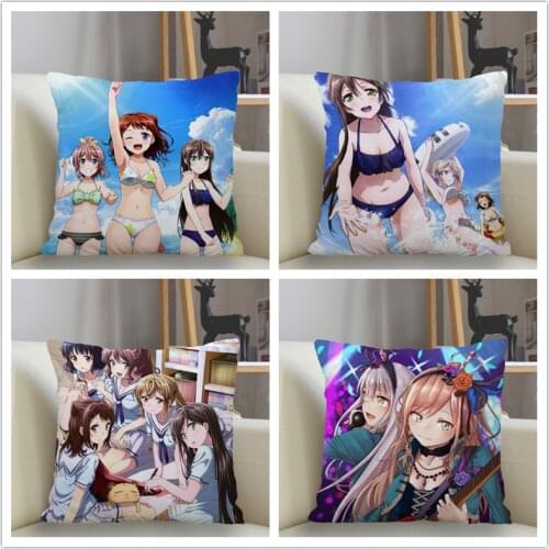 Musife Custom BanG Dream Pillowcase Sofa Decorative Cushion Cover Pillowcase Home Decor Drop Shipping Wholesale
