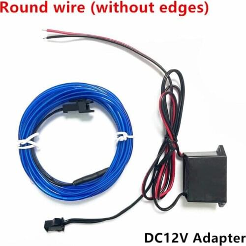 1M/2M/3M/5M/10M Neon Light Car Interior Atmosphere Dance Party Decor Lamp Flexible DC12V EL Wire RopeTube Waterproof LED Strip