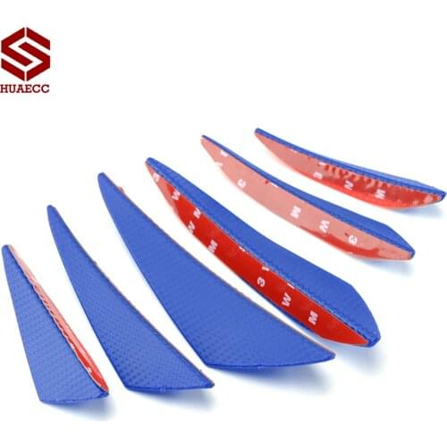 Front Winglet Fairing Bumper Lip Rubber Fin Splitter Spoiler Canard Valence Body Sticker Wing Windshield for Motorcycle Car