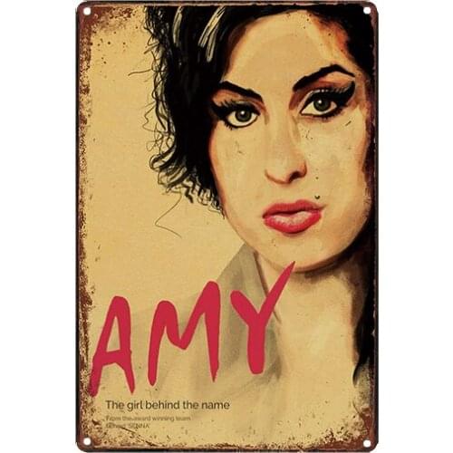 Beauty Lady Tin Sign Female Singer Art Poster Metal Art Painting Retro Iron Plaque Crafts Bar Cafe Music Club Home Decoration