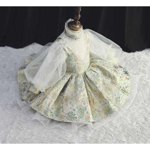 High Quality Newborn Clothes Baby Princess Dresses 1 Year Birthday Dress Infant Party Dress Baby Baptism Wedding Gown Vestido