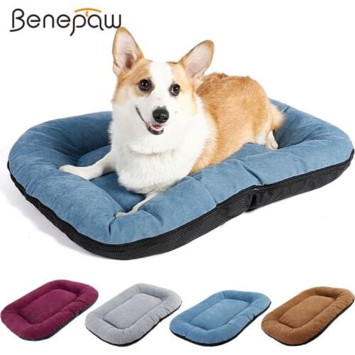 Benepaw Durable Comfy Pet Bed Bite-resistant Washable Removable Anti-deformation Thick Puppy Dog Mat Waterproof Bottom Cushion