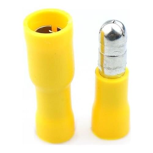 Bullet Shaped Female Male Insulating Joint Wire Connector Electrical Crimp Terminal FRD+MPD MPD YELLOW