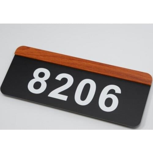 Size 20*8CM Custom-made Numbers letter House Number Room Gate hotel door Plates Hotel house number