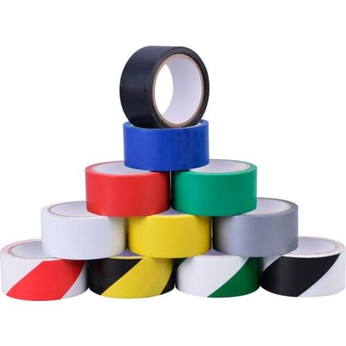 4.8CM*33M Self-adhesive PVC Black Yellow Warning Tape Factory Workshop Multi-color Safety Mark Floor Scribing Strip