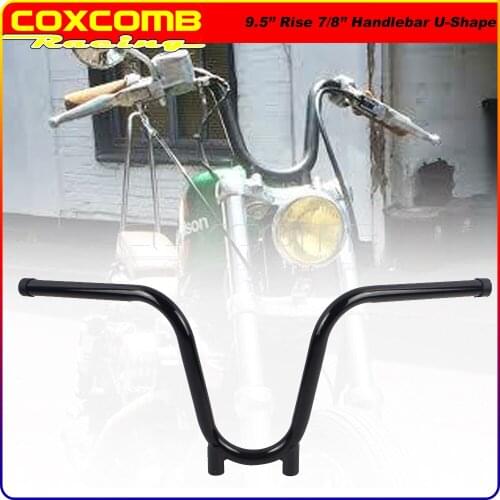 Motorcycle Vintage Bootlegger 3-Bend U-Bar 7/8" Custom Handlebar for Cafe Racer Bobber Chopper CB CX XS TX 650 750 500 Hand Bars