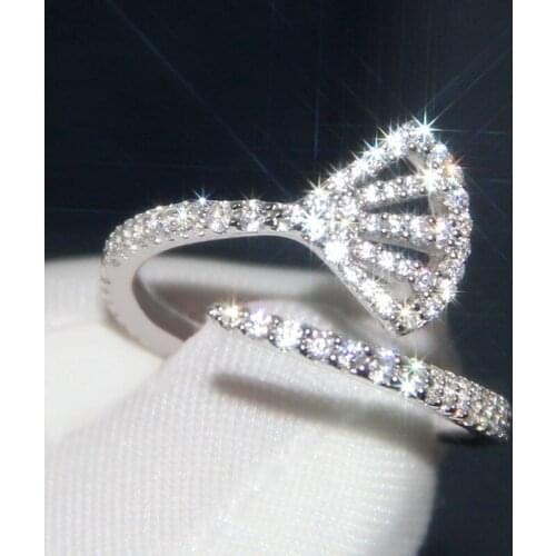 SLJELY Fashion Real 925 Sterling Silver Monaco Flamenco Fan-shaped Open Ring Women September Eclat Series Luxury Brand Jewelry