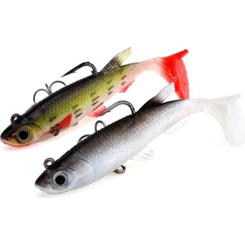 1pcs 8.5cm 3D Fish Eye Artificial Soft Bait Lead Outdoor Fishing Lures with Two Hooks Baits artificial bait jig wobblers rubber